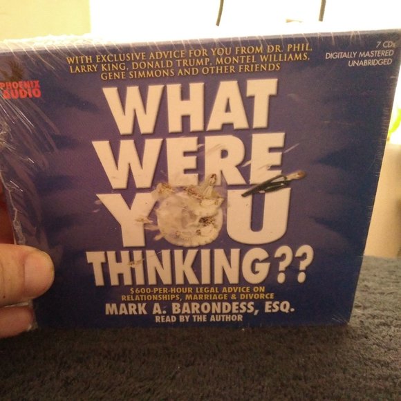What where You Thinking by Mark A Barondess Audio book on CD - Picture 1 of 2
